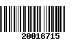 Código de Barras 20016715