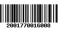 Código de Barras 2001770016008