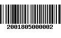 Código de Barras 2001805000002