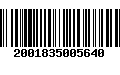 Código de Barras 2001835005640