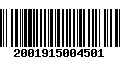 Código de Barras 2001915004501