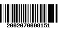 Código de Barras 2002070008151