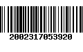 Código de Barras 2002317053920