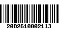 Código de Barras 2002610002113