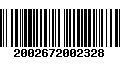 Código de Barras 2002672002328