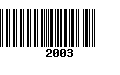 Código de Barras 2003