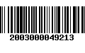 Código de Barras 2003000049213