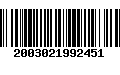 Código de Barras 2003021992451