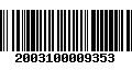 Código de Barras 2003100009353