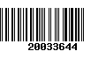 Código de Barras 20033644