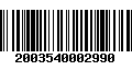 Código de Barras 2003540002990