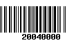 Código de Barras 20040000