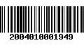 Código de Barras 2004010001949