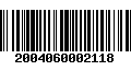 Código de Barras 2004060002118