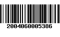 Código de Barras 2004060005386