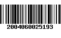 Código de Barras 2004060025193