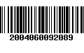 Código de Barras 2004060092089