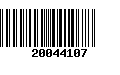 Código de Barras 20044107