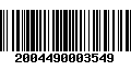 Código de Barras 2004490003549