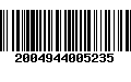 Código de Barras 2004944005235