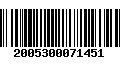 Código de Barras 2005300071451