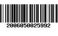 Código de Barras 2006050025992