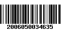 Código de Barras 2006050034635
