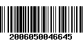 Código de Barras 2006050046645
