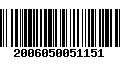 Código de Barras 2006050051151