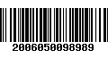 Código de Barras 2006050098989