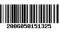 Código de Barras 2006050151325