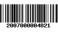 Código de Barras 2007000004821