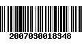 Código de Barras 2007030018348