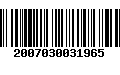 Código de Barras 2007030031965
