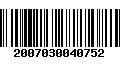 Código de Barras 2007030040752