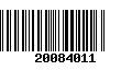 Código de Barras 20084011