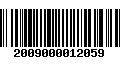 Código de Barras 2009000012059