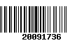 Código de Barras 20091736