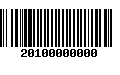 Código de Barras 20100000000