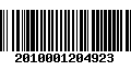 Código de Barras 2010001204923