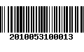 Código de Barras 2010053100013