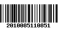 Código de Barras 2010085110851