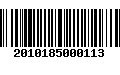 Código de Barras 2010185000113