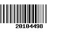 Código de Barras 20104498