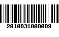 Código de Barras 2010831000009