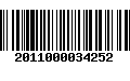 Código de Barras 2011000034252