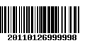 Código de Barras 20110126999998