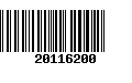 Código de Barras 20116200