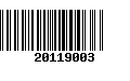 Código de Barras 20119003