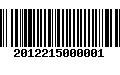 Código de Barras 2012215000001